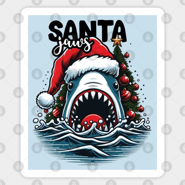 Santa Jaws- Christmas Shark Magnet by Trendsdk